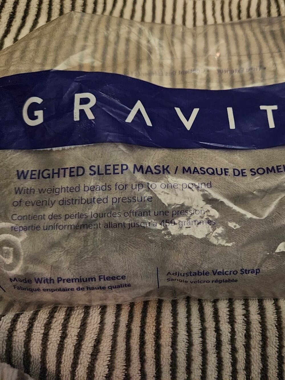 GRAVITY Brand Weighted Eye Mask Unisex NIB